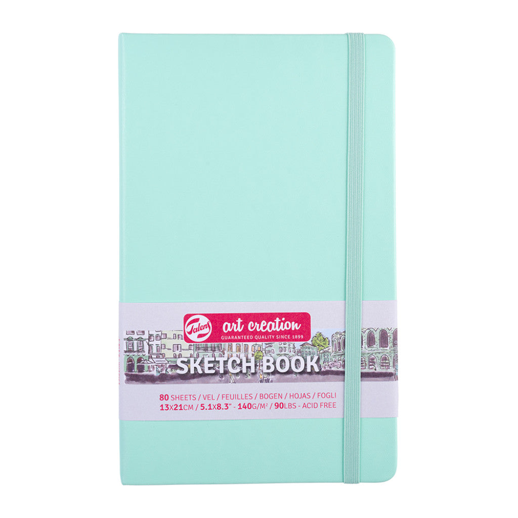 Art Creation Skissebok m/strikk 140g 13x21cm - Fresh Mint