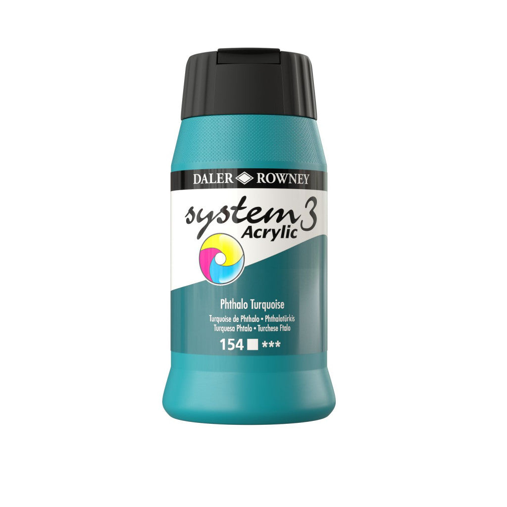 Daler Rowney - System3 500ml - 154 Phthalo Turquoise