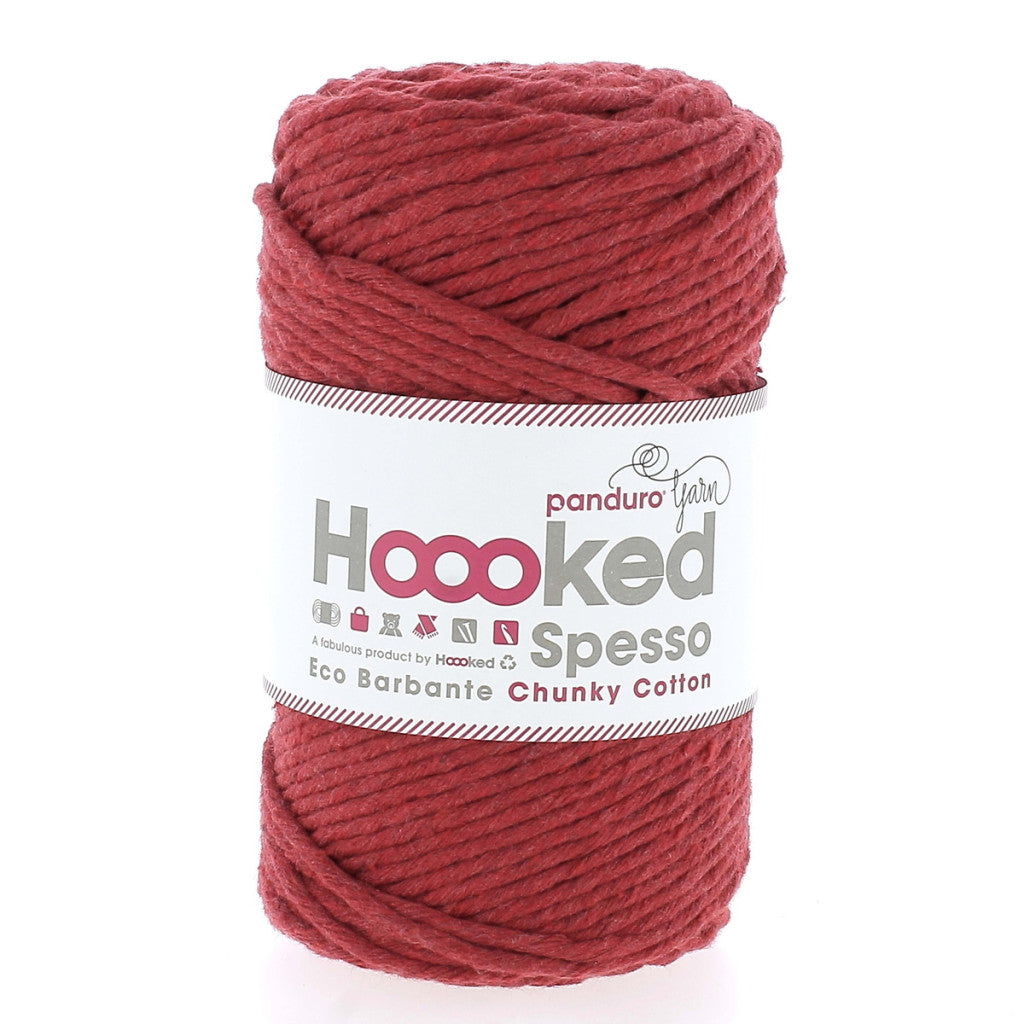 Hoooked Chunky Cotton Garn, 500g - Rød