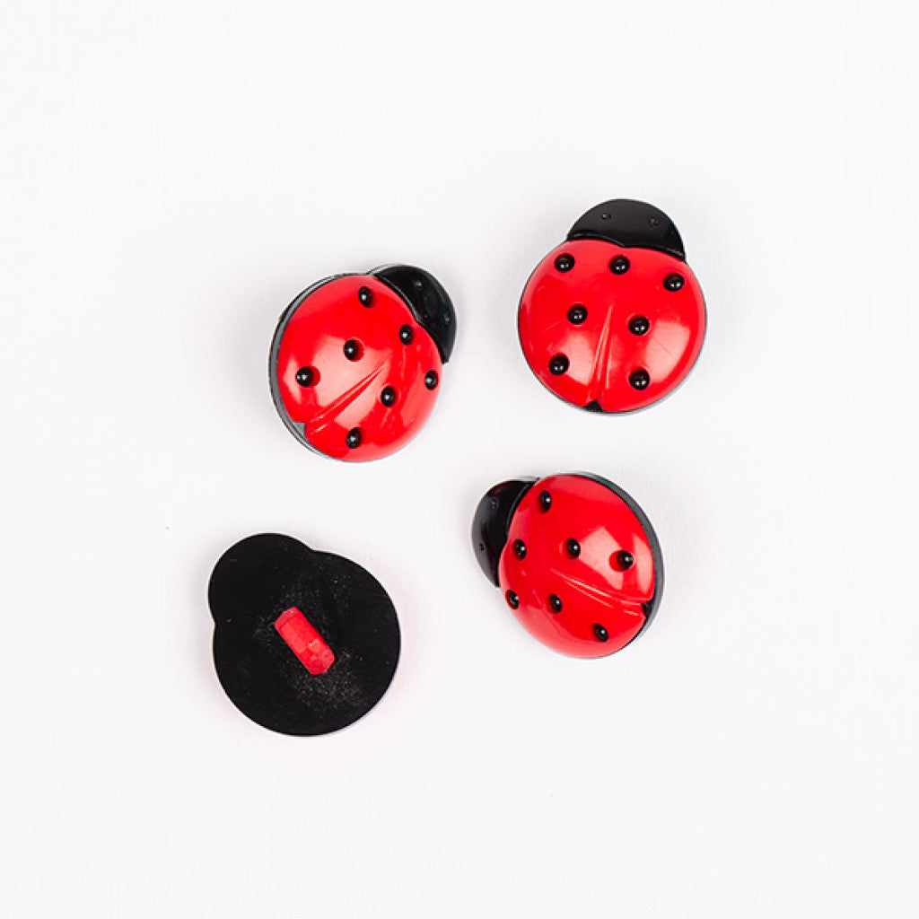 Knapp, 18mm - Ladybug (551)