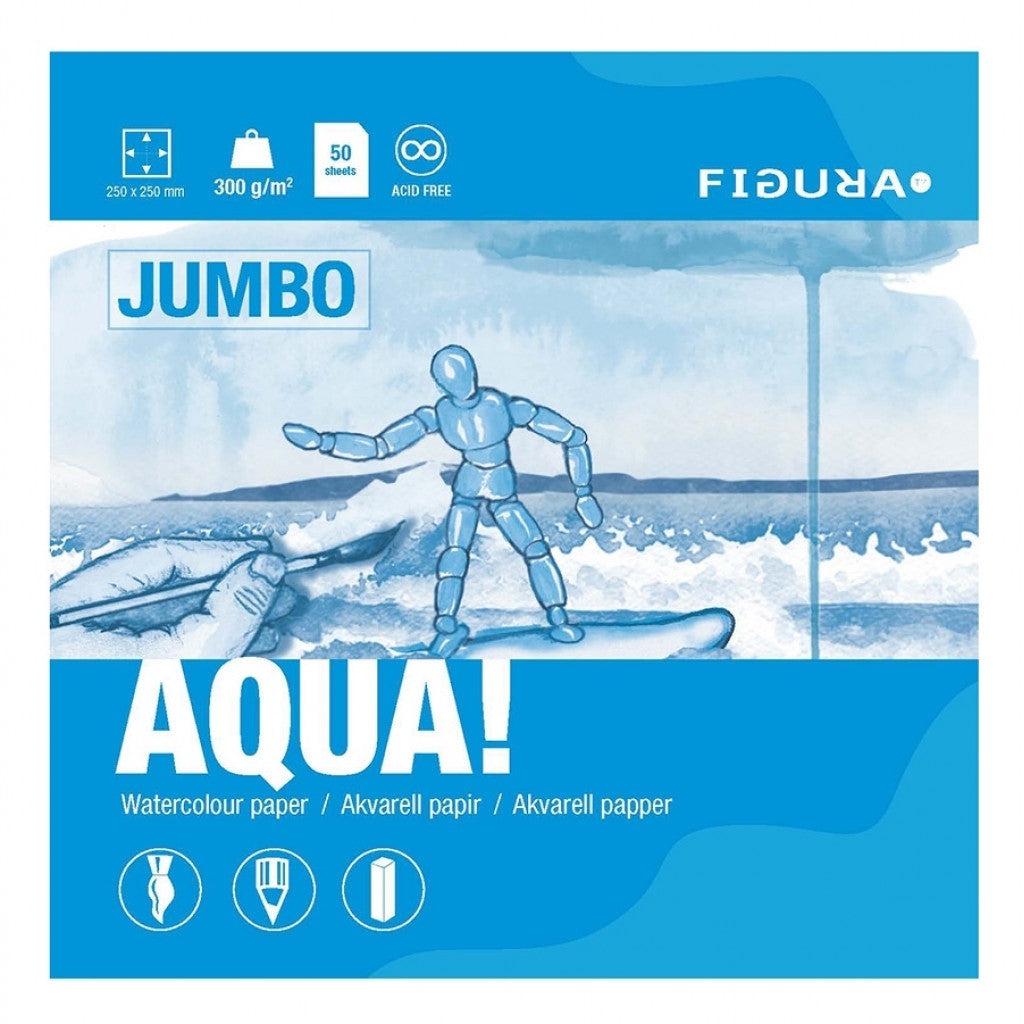 Blokk - Figura AQUA, 25x25 JUMBO, 50 ark