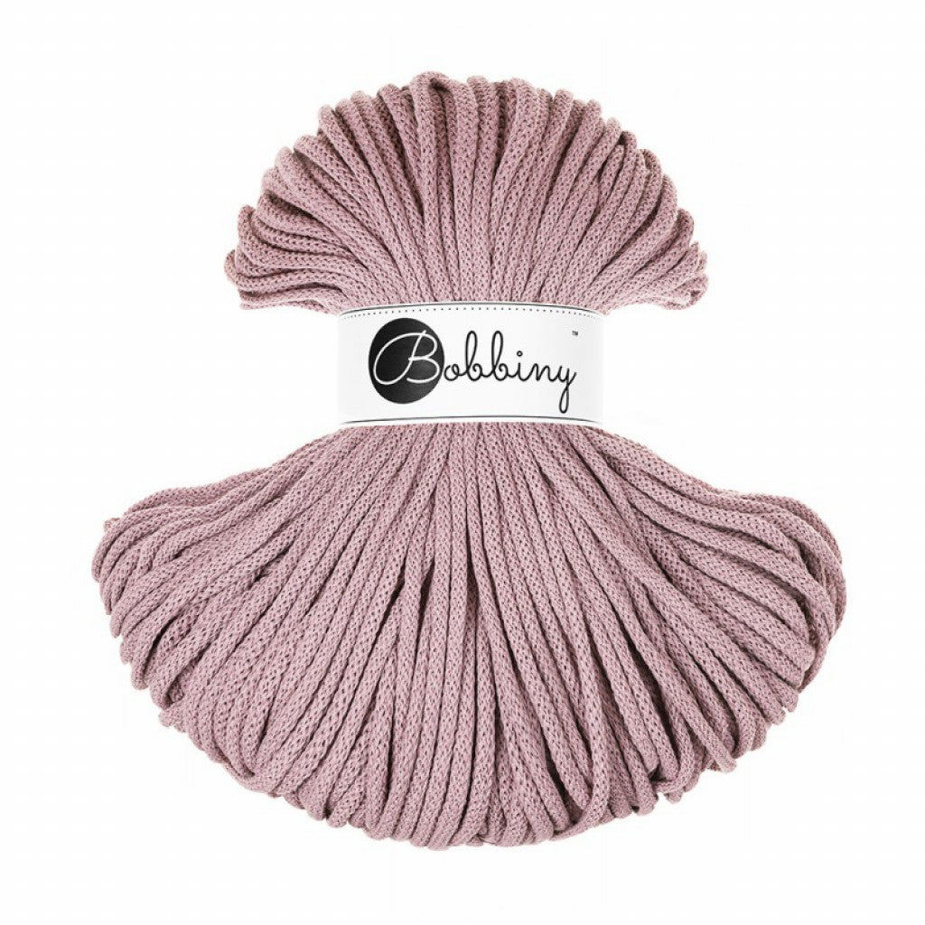 Bobbiny Braided Cord 5mm 100m - Mauve