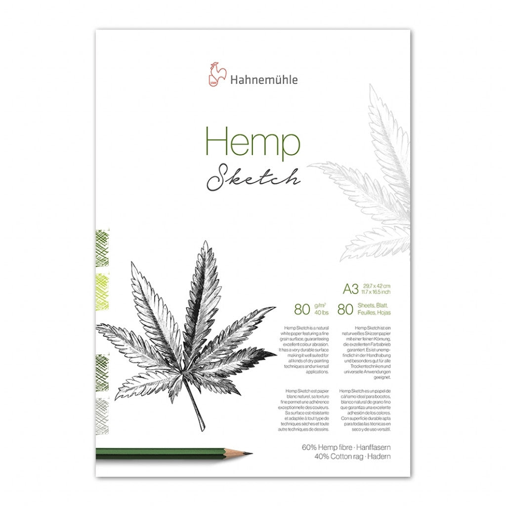 Blokk Skisse, Hemp, 80gr - A3