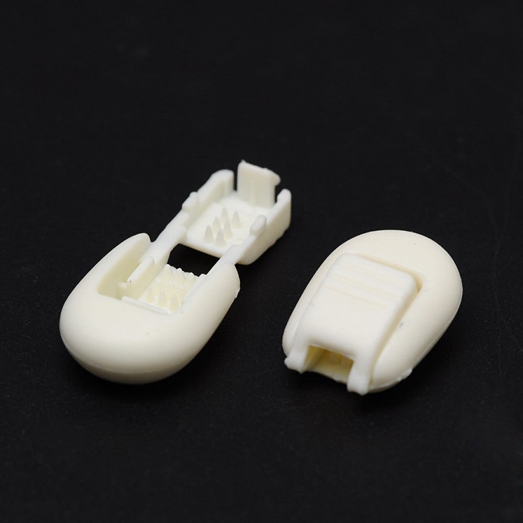 Endestykke til tau, 36x16x8mm - Hvit