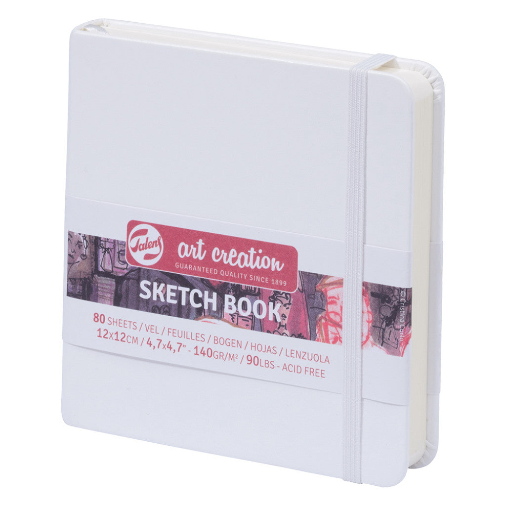 Art Creation Skissebok m/strikk - Hvit - 12x12cm - 160g