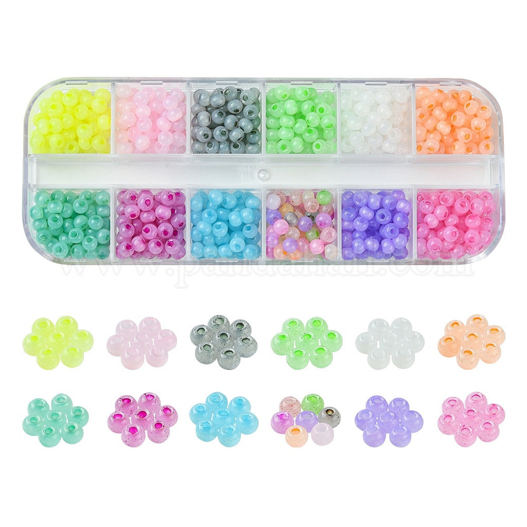 #1 Sett med Cats Eye-Look i 12 Farger 4mm - Tutti Frutti Mix, 576stk.