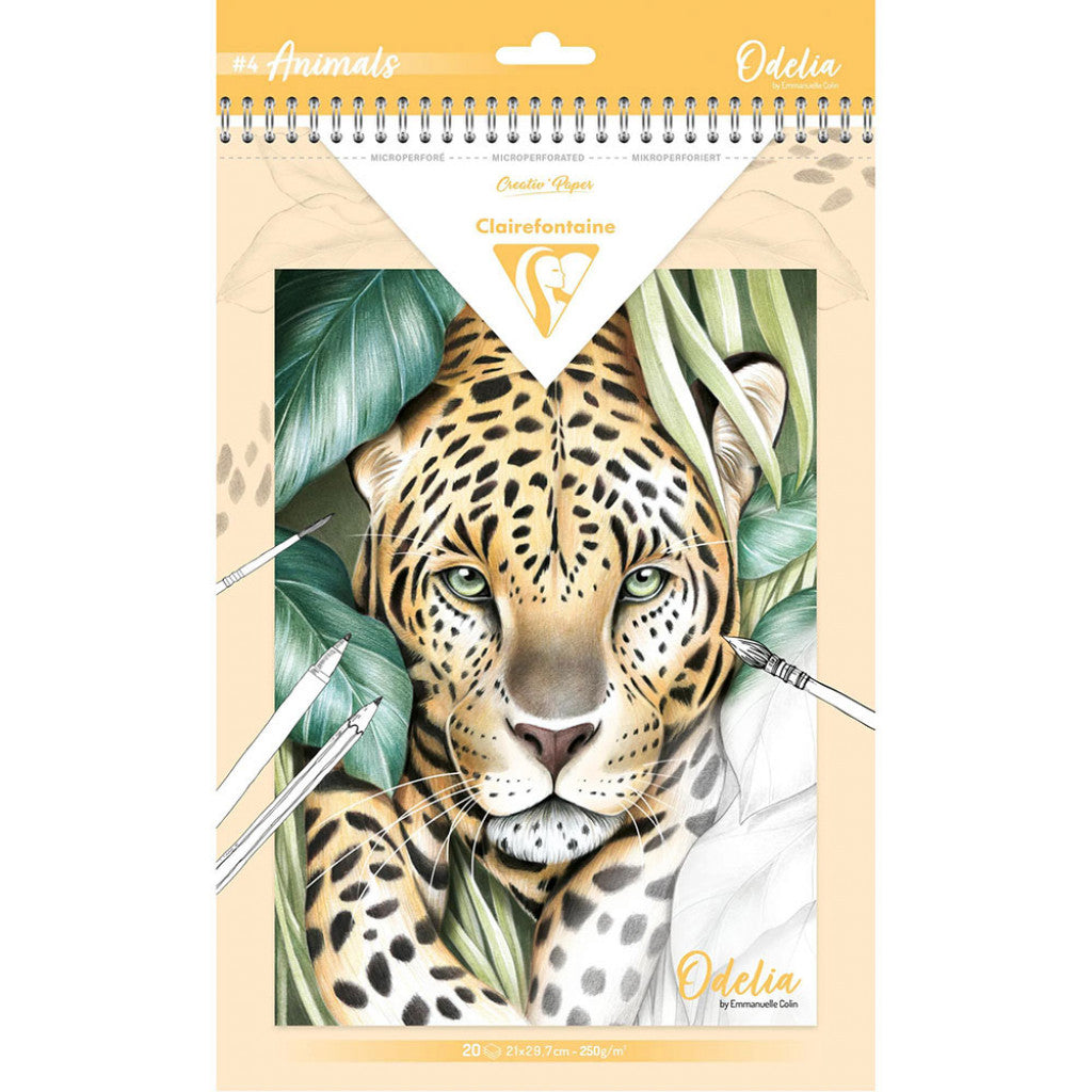 Clairefontaine Odelia Fargeleggingsbok A4 - Animals