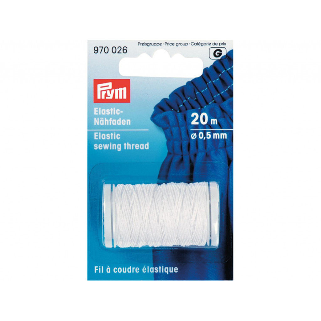 Prym Elastisk sytråd 0,5mm - Hvit