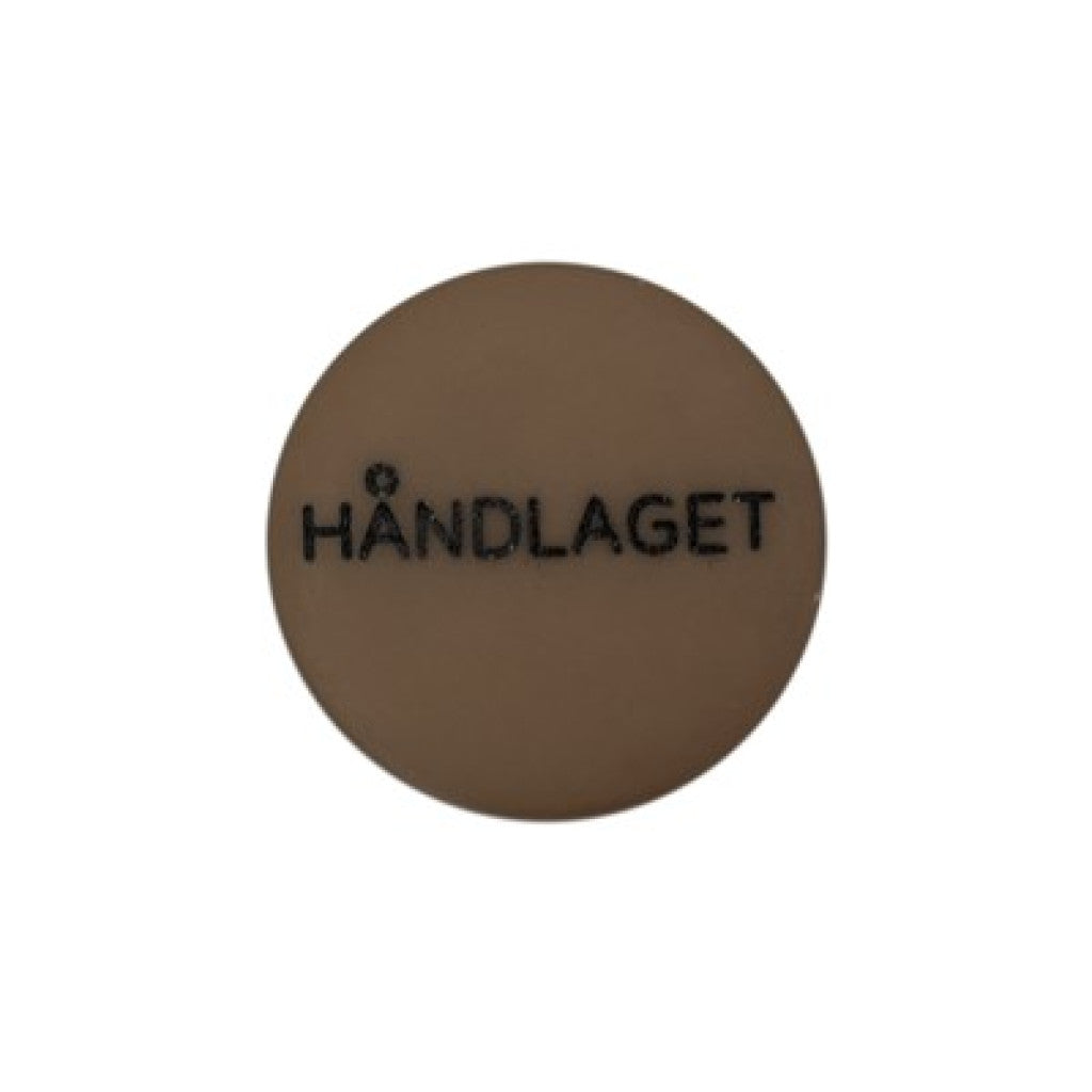 Knapp 15mm Brun - Håndlaget