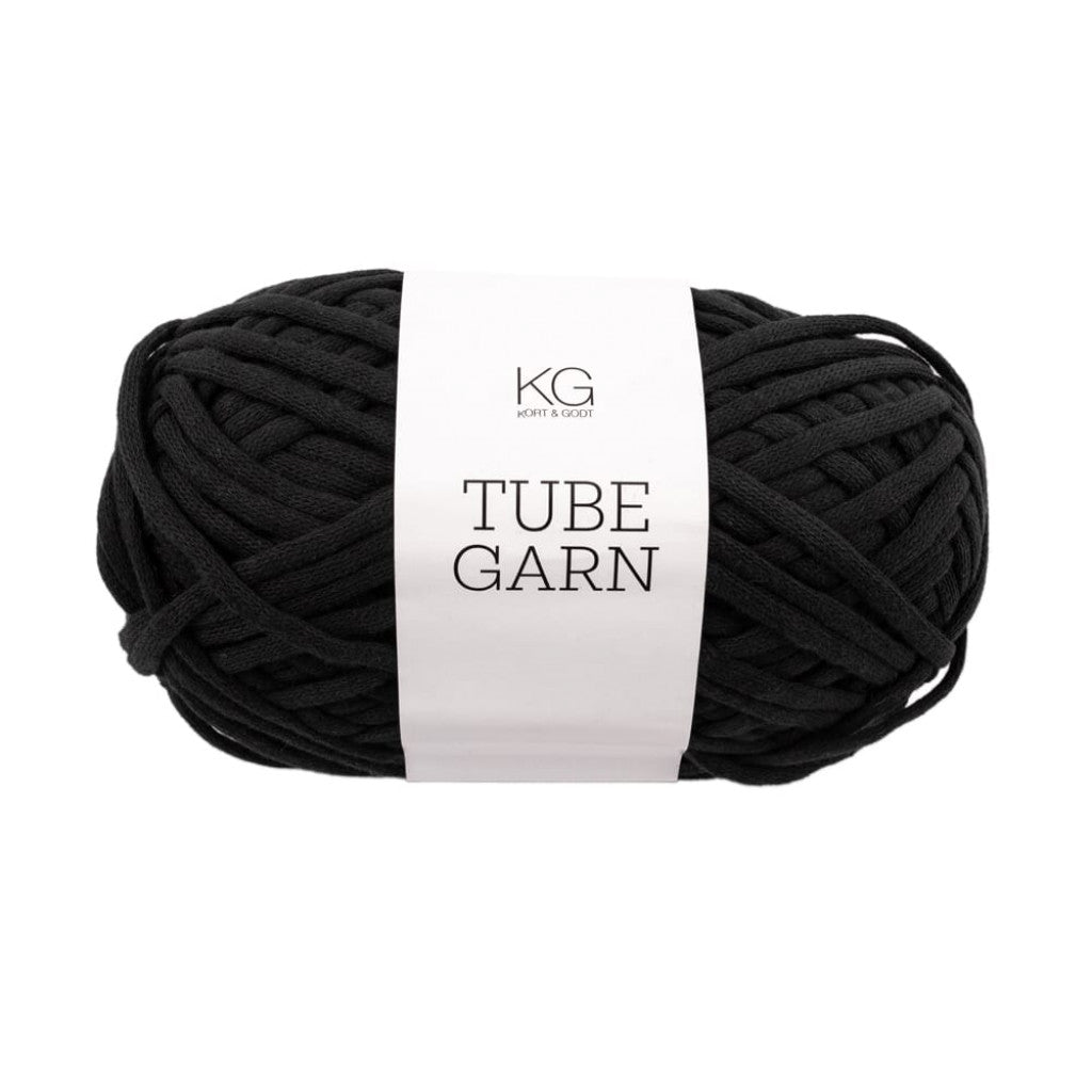 Tubegarn 4mm - 0000 Sort