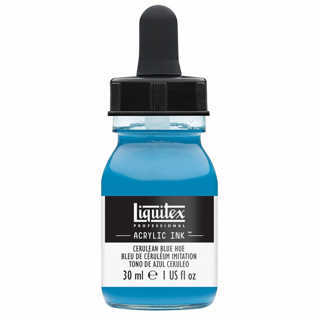 Liquitex Artists Acrylic Ink, 30 ml - Cerulean Blue Hue 470