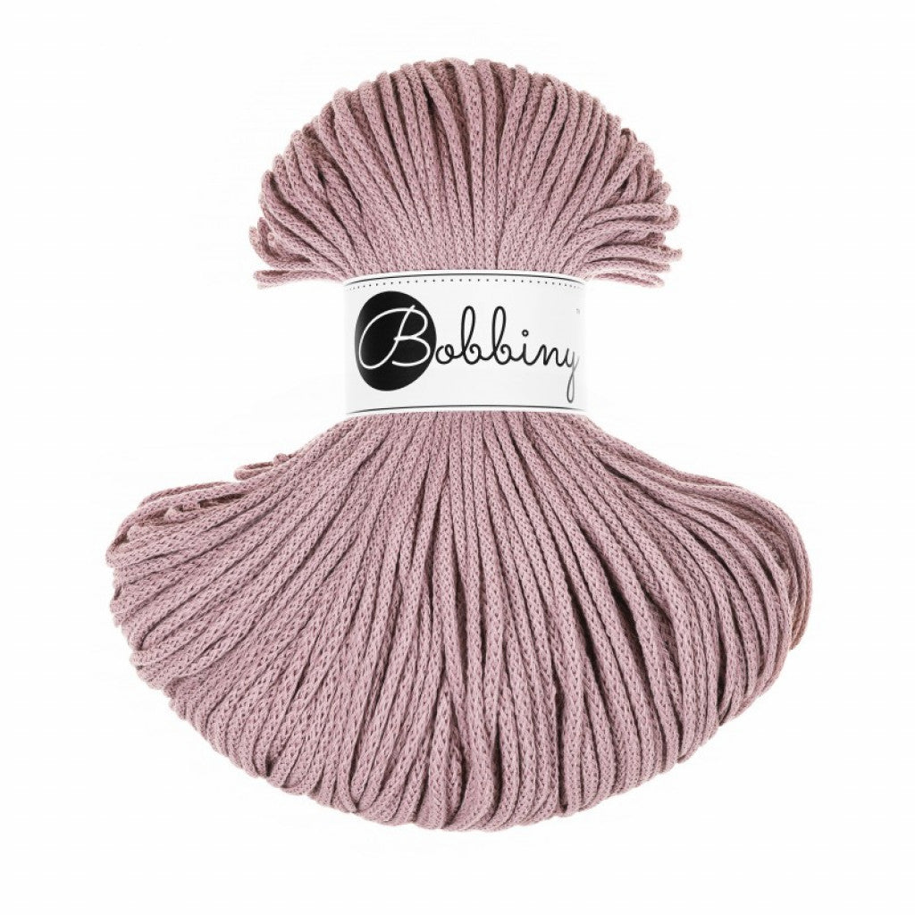 Bobbiny Braided Cord 3mm 100m - Mauve