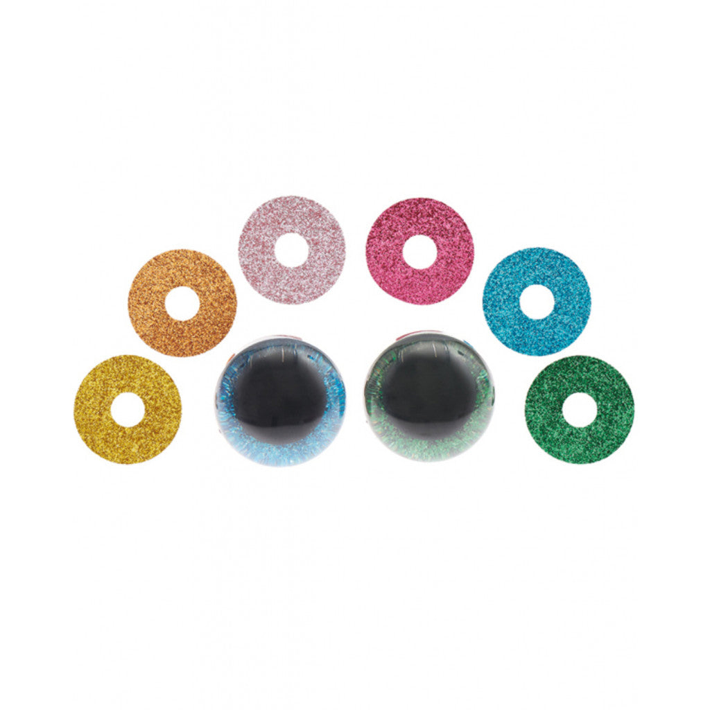 Sikkerhetsøyne med Glitter, 1 par - 40mm