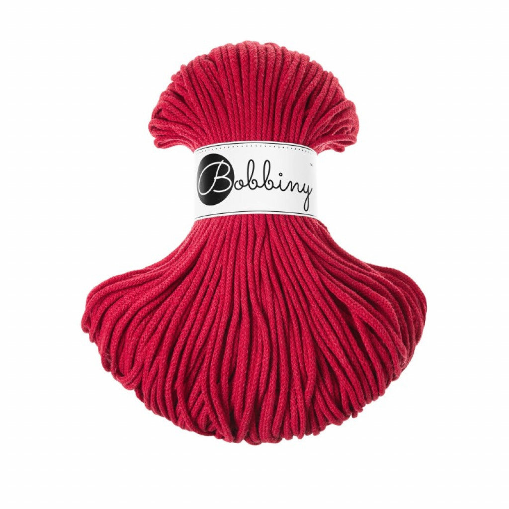Bobbiny Braided Cord 3mm 100m - Classic Red