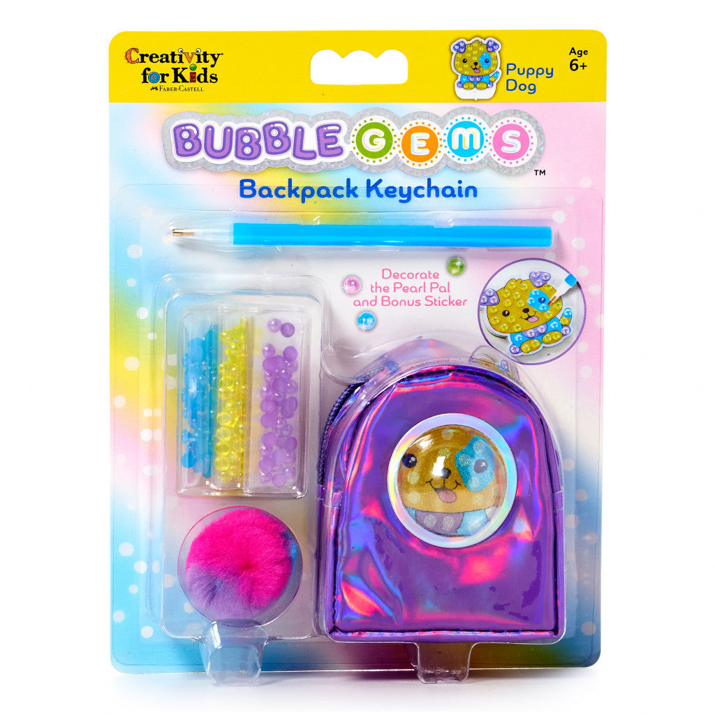 Bubble Gems Backpack Keychain Kit - Puppy Dog