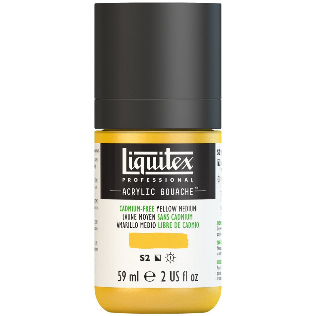Liquitex Acrylic Gouache (matt) 59ml - 890 Cadmium-Free Yellow Medium  S2