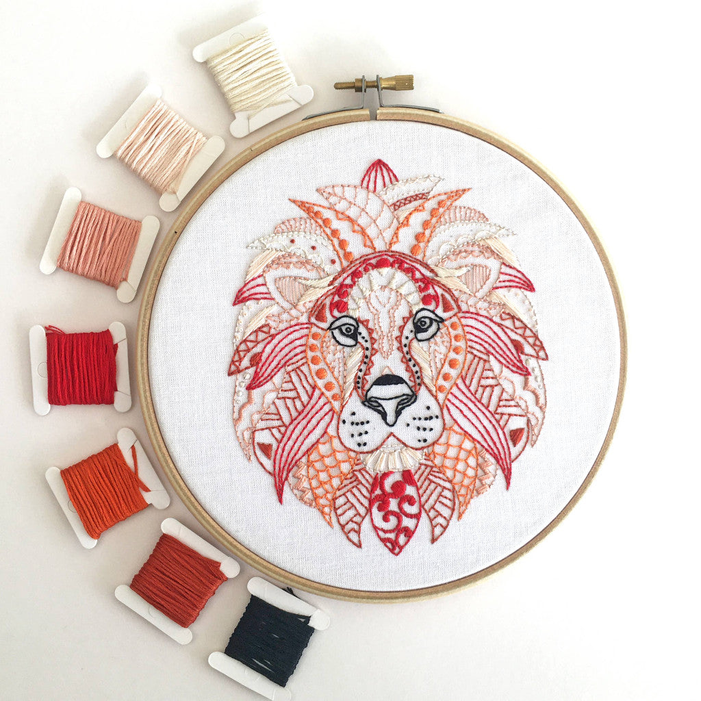 Broderisett - Lion, Ø 18 cm