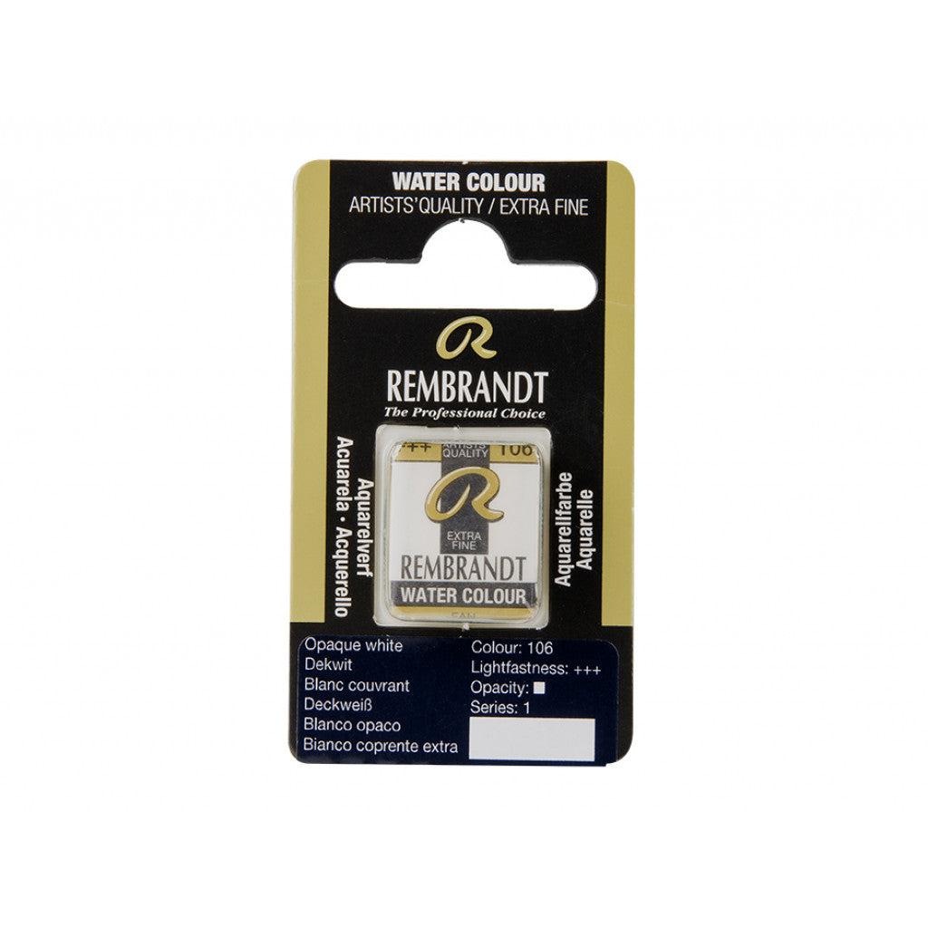 Rembrandt Akvarell Halfpan - 106 Opaque white