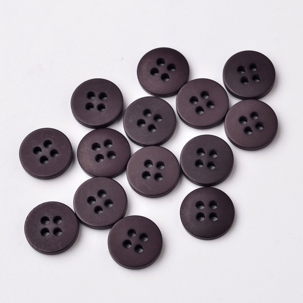 Knapp i Frostet Epoxy, 23mm - Coconut Brown
