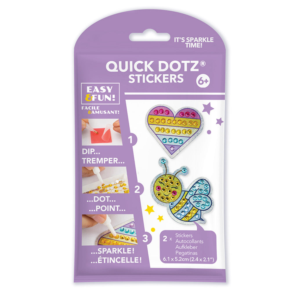 Diamond Dotz Quick Dotz stickers - Bie og hjerte