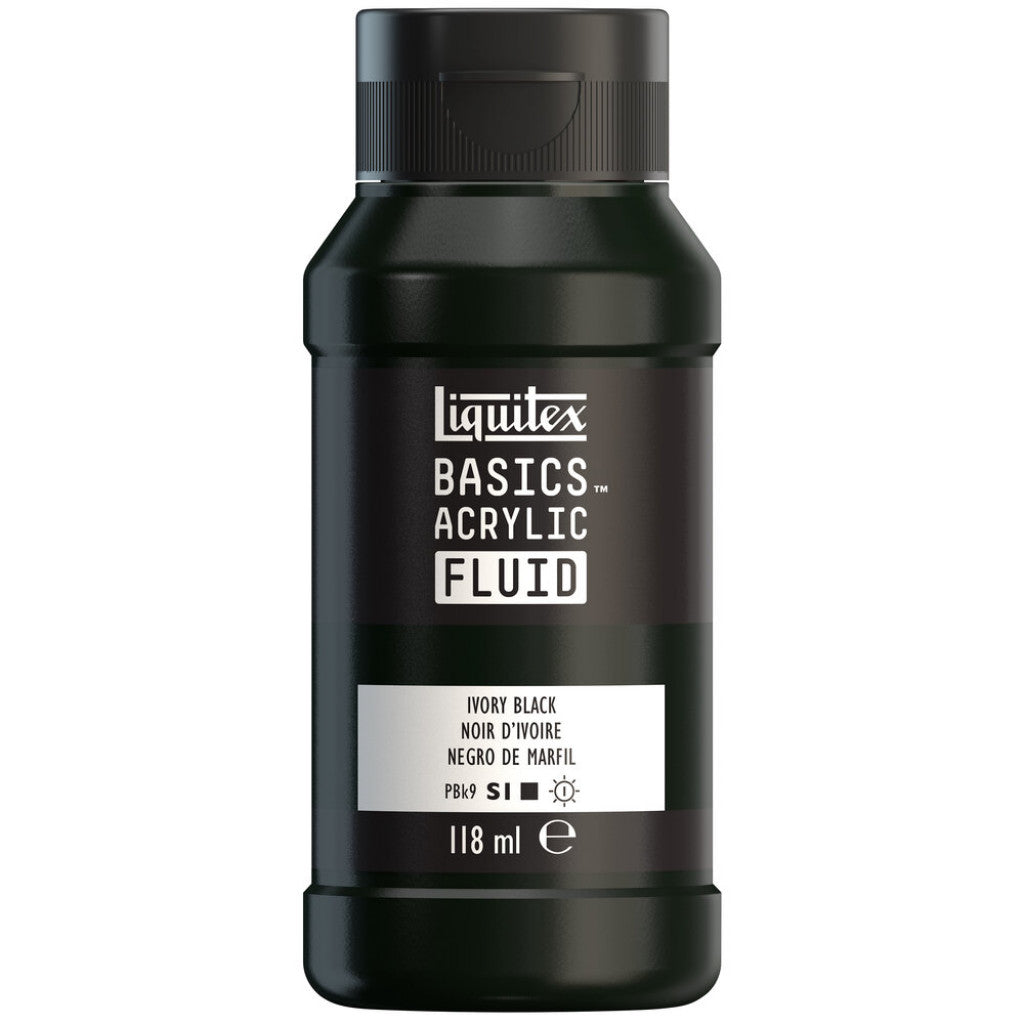 Liquitex Basics Fluid Acrylic 118ml - 244 Ivory Black  S1