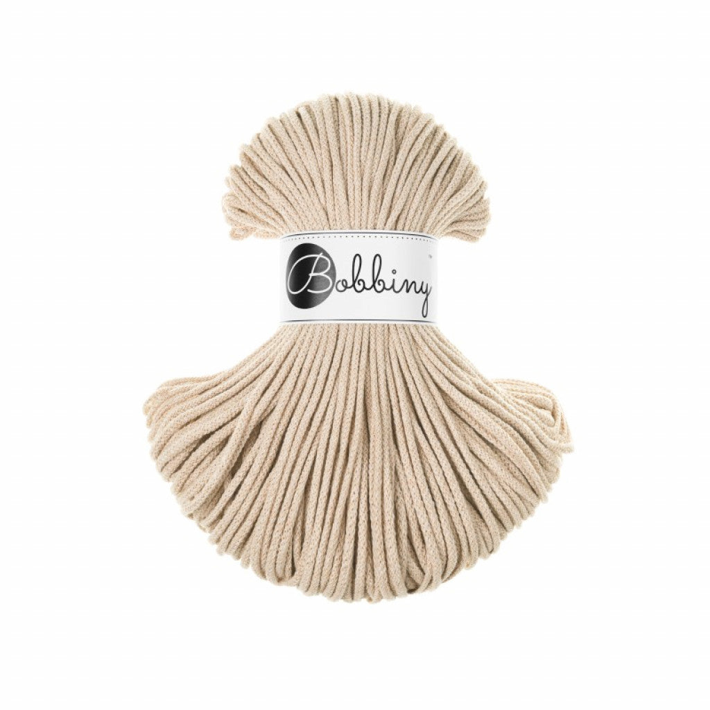 Bobbiny Braided Cord 3mm 100m - Warm Beige