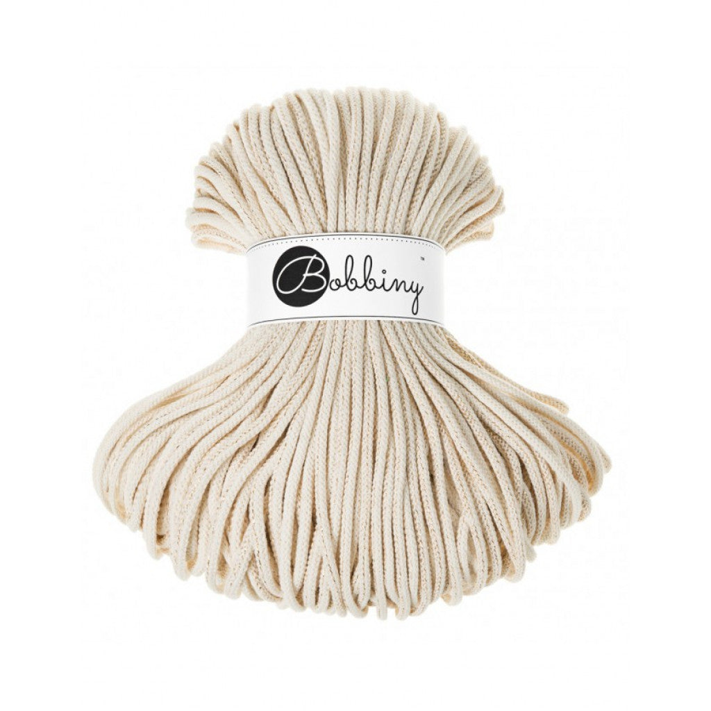Bobbiny Braided Cord 5mm 100m - Golden Natural