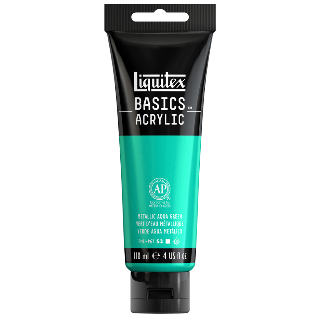 Liquitex Basics Acrylic 118ml - Metallic Aqua Green 339