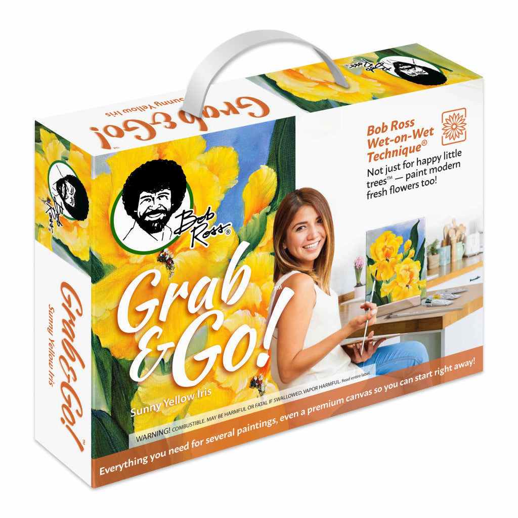 Bob Ross Grab & Go Floral Painting Kit - Sunny Yellow Iris