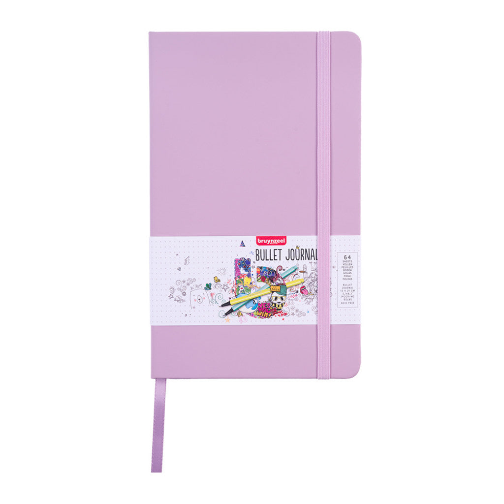 Bruynzeel Bullet Journal 13x21cm - 64ark -140g/m - Lilla