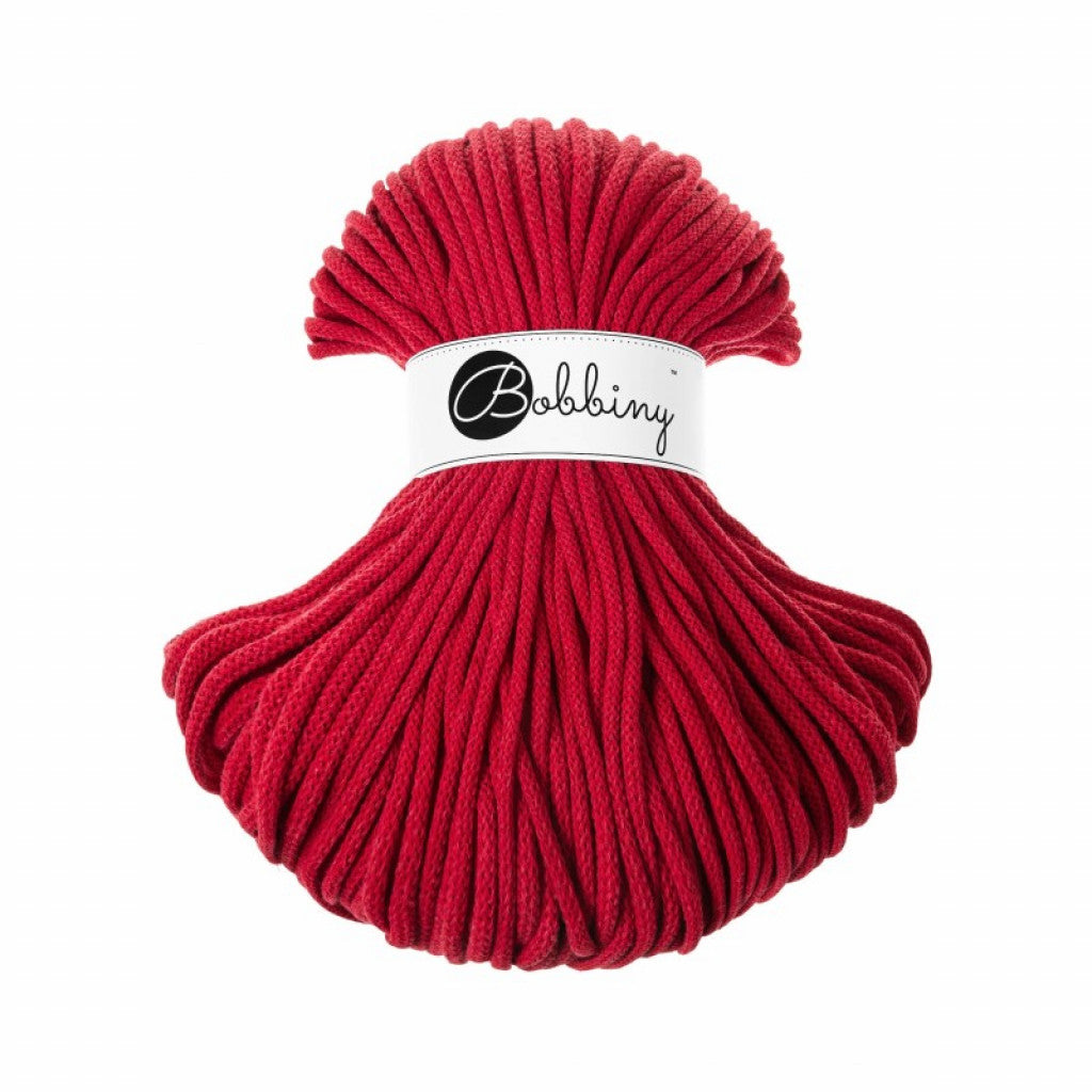 Bobbiny Braided Cord 5mm 100m - Classic Red