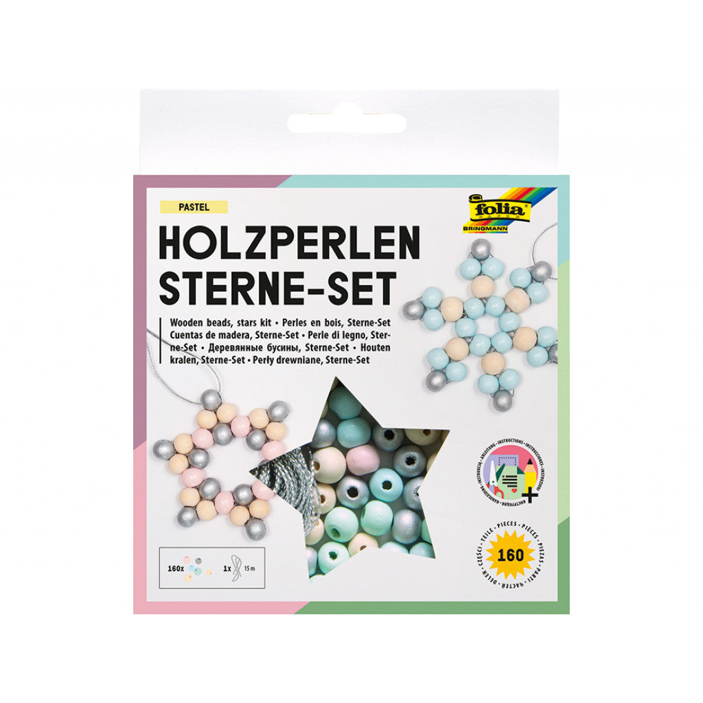 Folia Sett Treperler Stjerne - Pastell