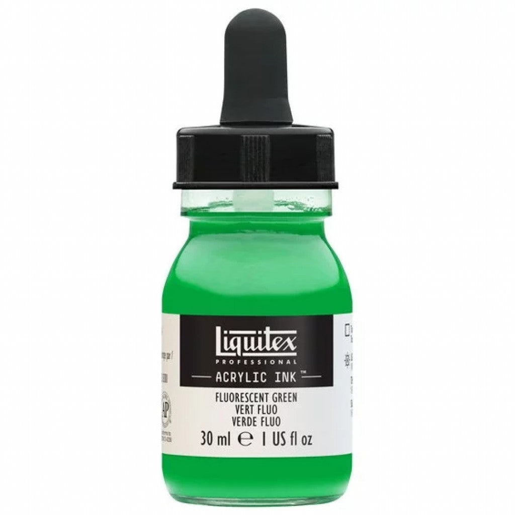 Liquitex Artists Acrylic Ink, 30 ml - Fluorescent green 985