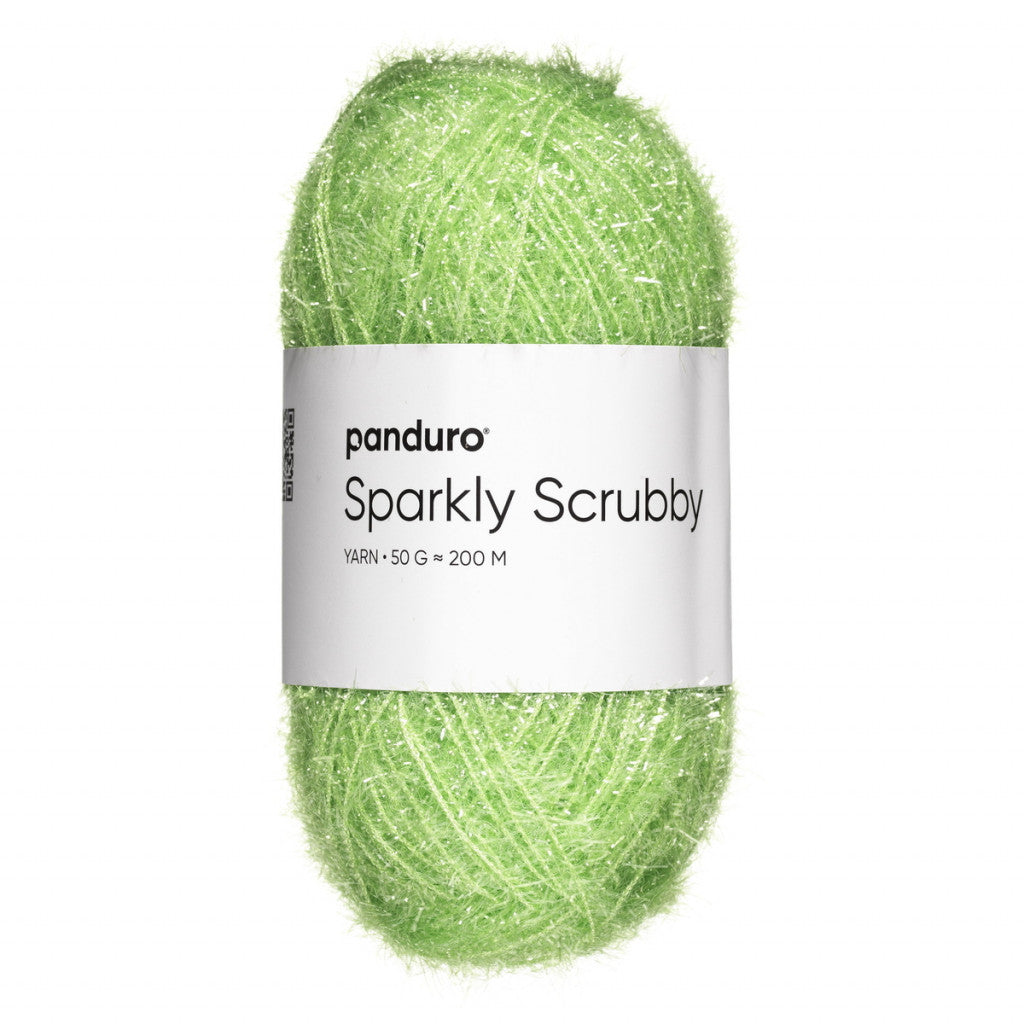 Sparkly Scrubby Garn - Lysegrønn