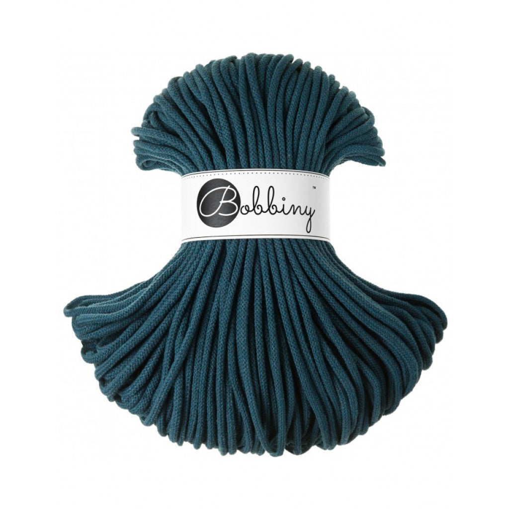 Bobbiny Braided Cord 5mm 100m - Peacock blue