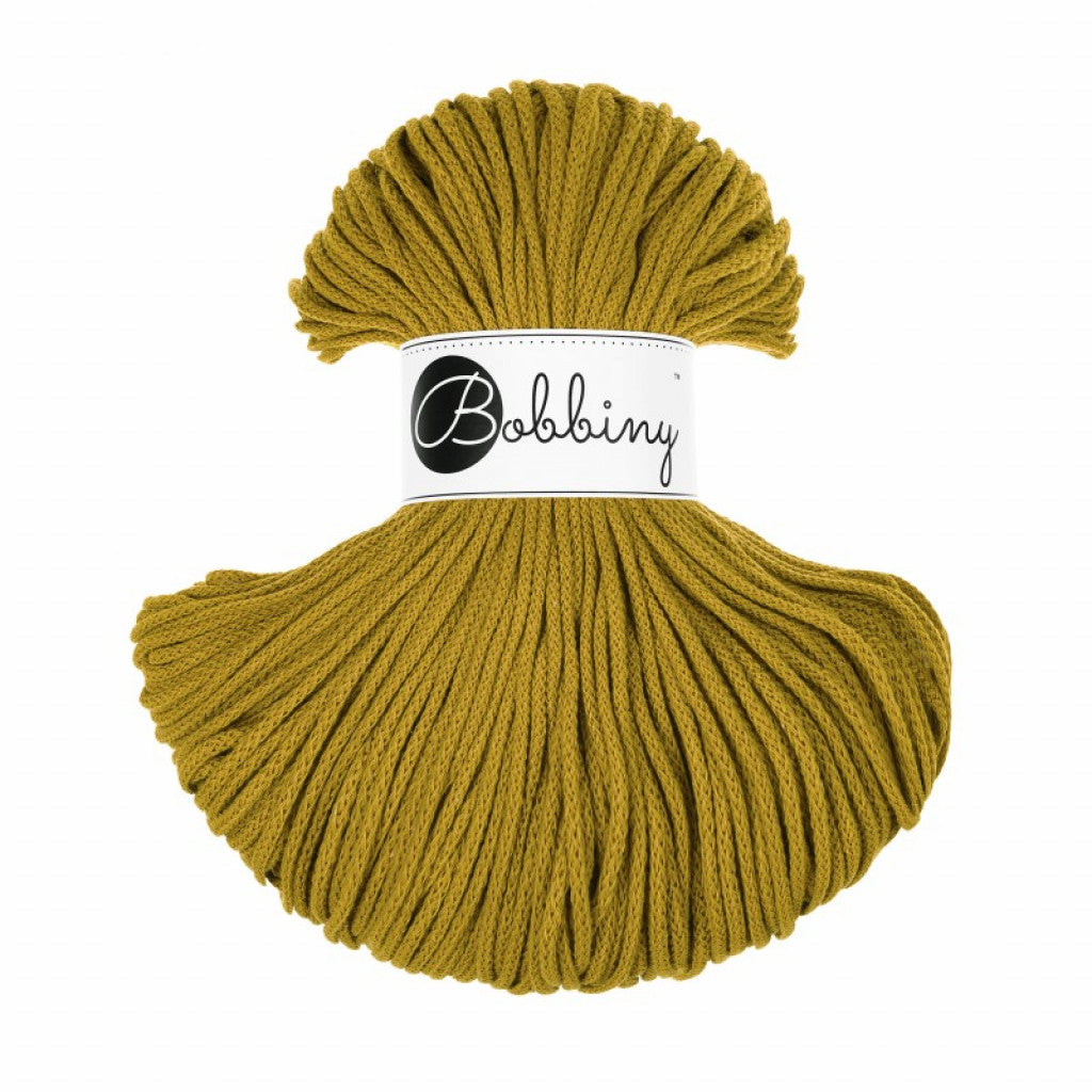 Bobbiny Braided Cord 3mm 100m - Spicy Yellow