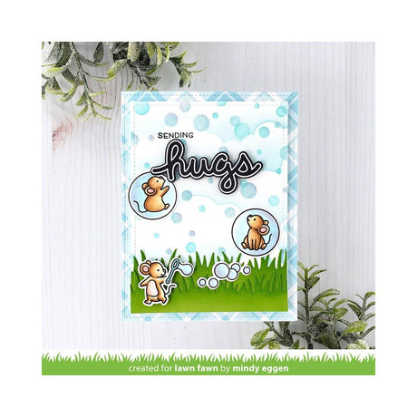 Lawn Clippings Stencils 2stk - Bubble Background