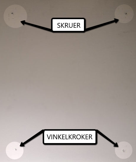 Beslag for bildeoppheng 4 stk