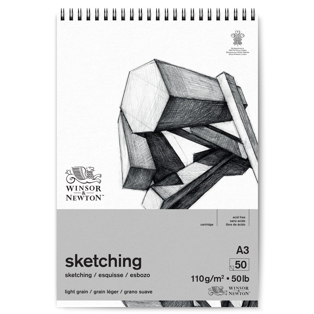 W&N Sketching A3, 110g 50 ark - Skisseblokk med Spiral