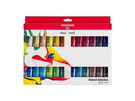 Amsterdam Standard 20ml - Sett 24 ass. farger - HobbyHimmelen