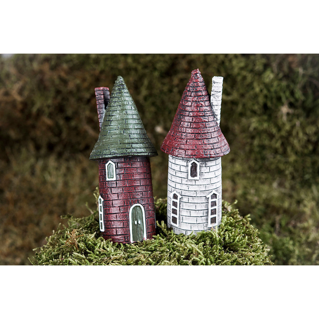 Hus på Pinne, Poly, 8cm - 1stk assortert farge