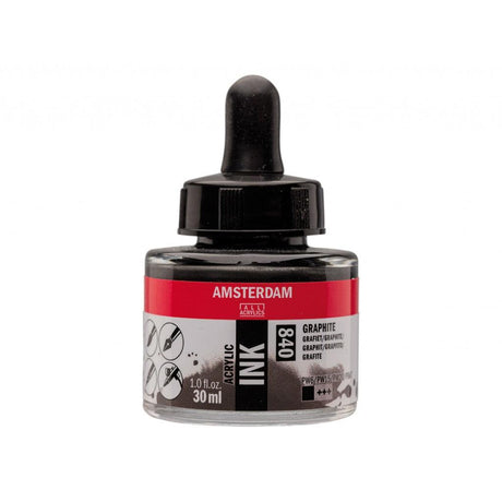 Amsterdam Ink 30ml - 840 Pearl Graphite - HobbyHimmelen