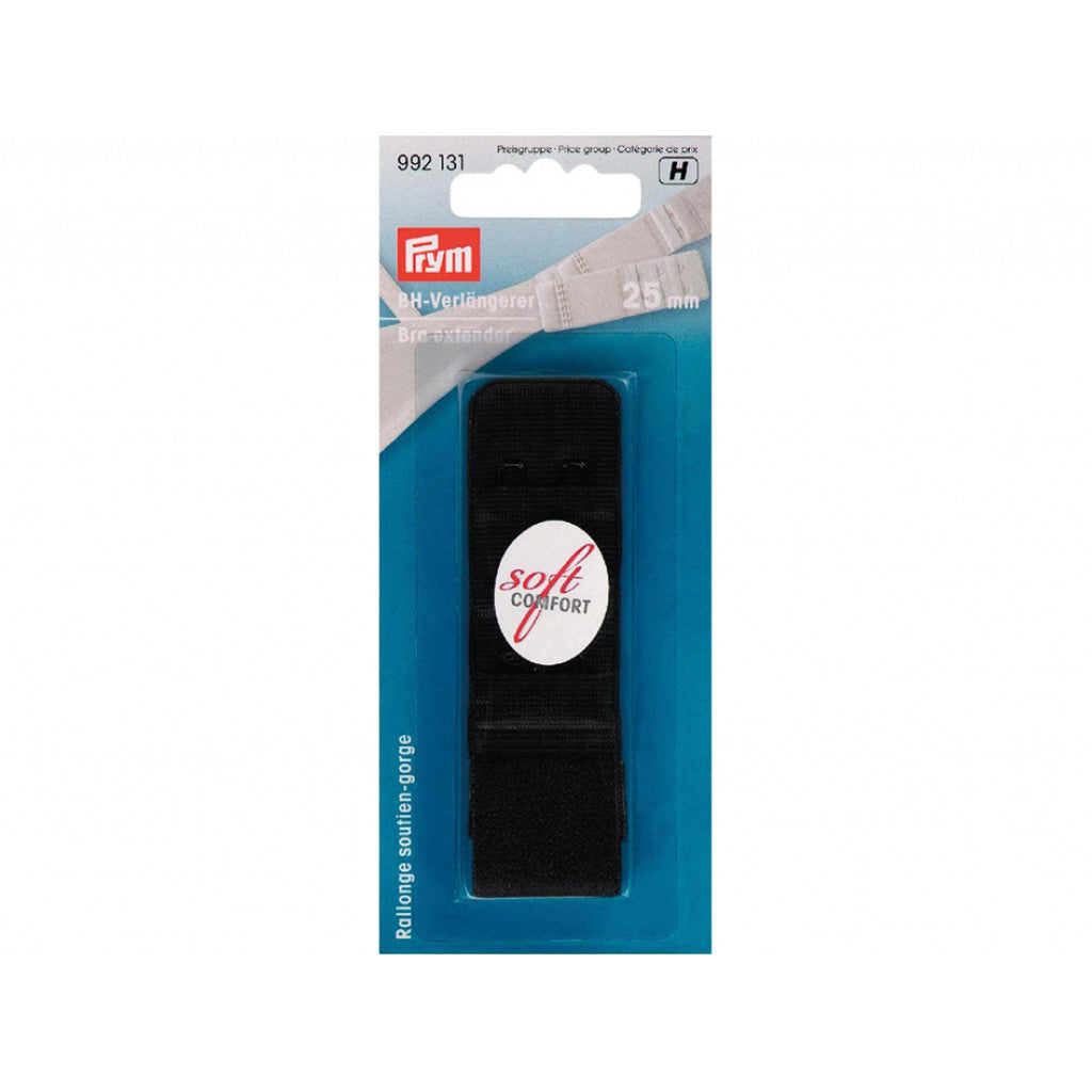 Prym BH-forlengere, 25mm - Sort