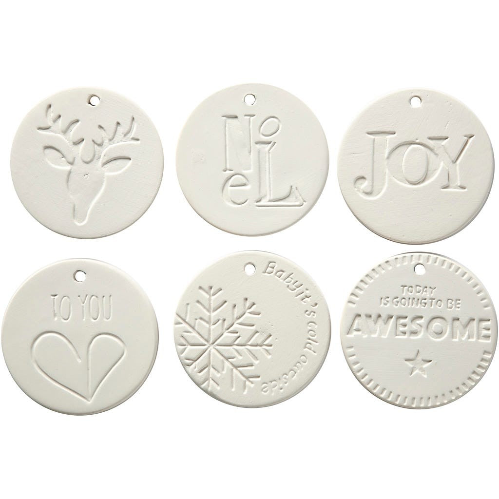 Oppheng i Hvit Teracotta, 24stk, 7 cm - Joy