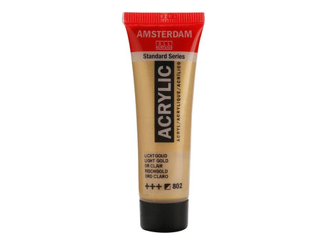 Amsterdam Standard 20ml - 802 Light Gold - HobbyHimmelen