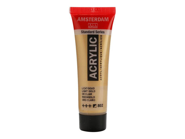 Amsterdam Standard 20ml - 802 Light Gold - HobbyHimmelen