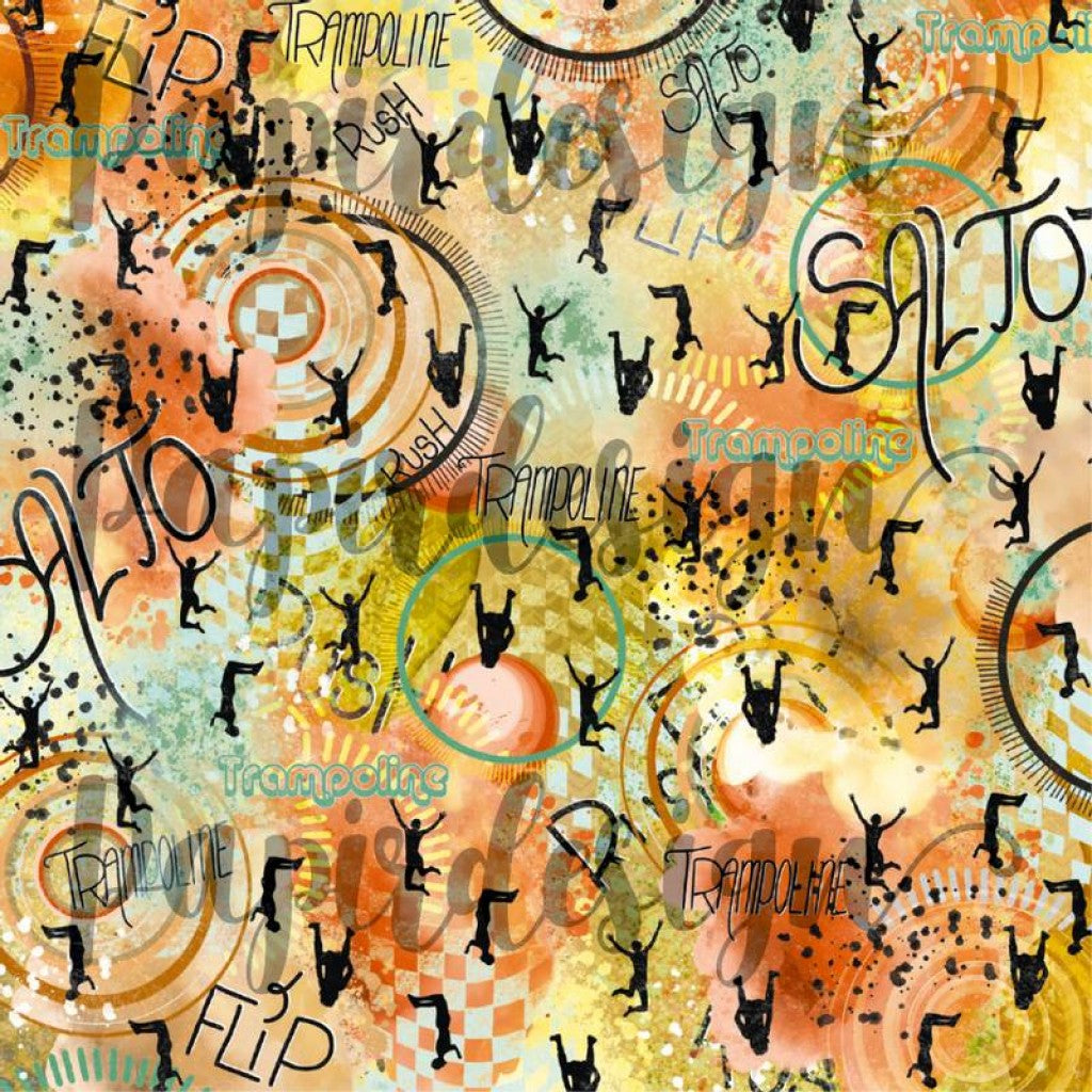 Papirdesign - Mønsterpapir Trampoline 12"x12"