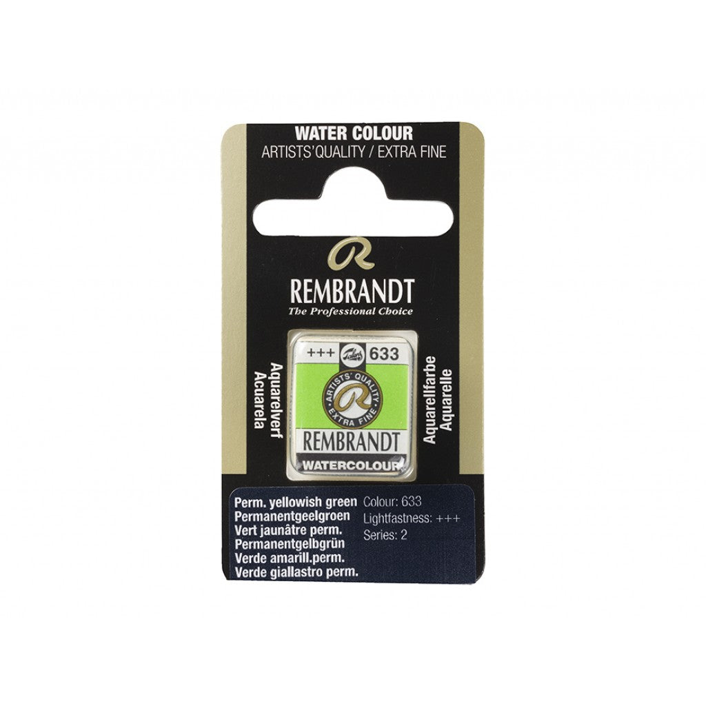 Rembrandt Akvarell Halfpan - Permanent Yellowish Green 633