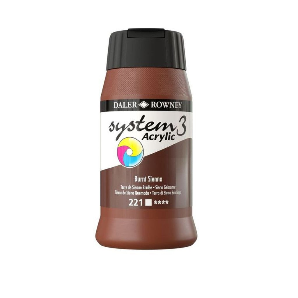 Daler Rowney - System3 500ml - 221 Burnt Sienna