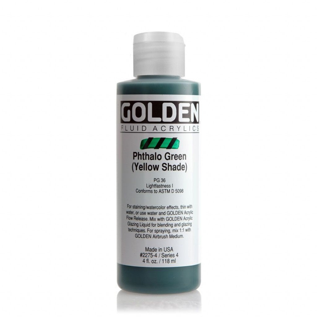 Golden - Fluid 118ml - 2275-4 Phthalo Green (Yellow Shade)